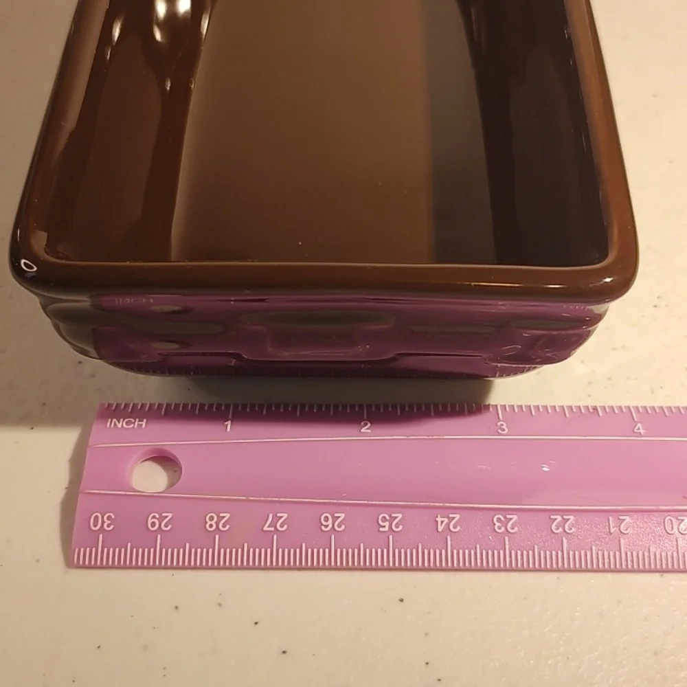 Longaberger Vitrified Pottery Serving Dish In Chocolate Brown
